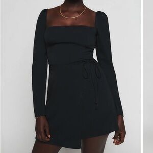 Reformation Rosalie Dress in black, size 0. NWOT